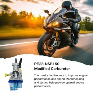 Alto rendimiento PE28 NSR150 <span class=keywords><strong>Keihin</strong></span> Hon Da Yamaha Kawasaki <span class=keywords><strong>150cc</strong></span> azul transparente Push Pull Choke motocicleta <span class=keywords><strong>carburador</strong></span> - Product Image 2