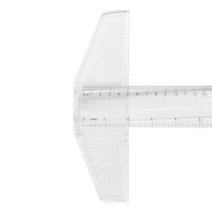 Règle en T 40cm en plastique transparent pour le dessin et l'agencement général de 15 pouces Équipement éducatif - Product Image 2