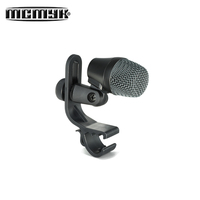 Microphone portable professionnel pour performance scénique, instrument de batterie jazz, à condensateur cardioïde filaire, en métal, avec suppression du bruit