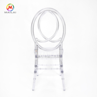 Vente en gros de chaises Phoenix transparentes pour banquets et jardins, événements de mariage en plastique