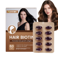 Huile de croissance capillaire OEM à la biotine et à la kératine, gélules de vitamines, compléments pour la croissance des cheveux, des ongles et de la peau, capsules végétaliennes de biotine pour cheveux