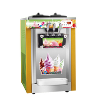 Machine à glace 20l/H, pour utilisation commerciale, appareil pour faire de la glace, du yaourt, 3 parfums, avec écran LCD
