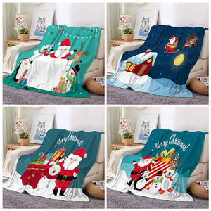 Giáng Sinh Ném Chăn Người Tuyết Tùy Chỉnh In Sofa Giường Siêu Mềm Flannel Chăn Cho Trang Trí Nội Thất - Product Image 3