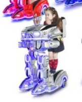 Robot LED lumineux à chevaucher, électrique, éducatif et ludique pour enfants et tous les âges, pour aires de jeux intérieures et extérieures
