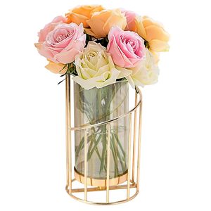 แจกันดอกไม้โลหะกันรอยขีดข่วนทันสมัยชิ้นส่วนดีไซน์ทันสมัยสำหรับห้องนั่งเล่นโต๊ะทำงานโต๊ะกาแฟตกแต่งกลางแจ้ง - Product Image 1