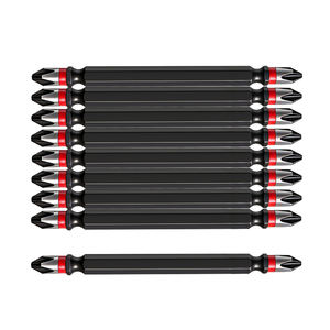 Embout de tournevis magnétique double pointe PH2 65/100 mm, acier S2 de qualité industrielle, embout Phillips PH2 pour le vissage de vis structurelles - Product Image 1