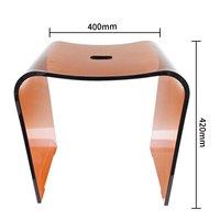Tabouret multifonctionnel autoportant moderne en acrylique écologique pour la maison, la douche, le changement de chaussures et la relaxation