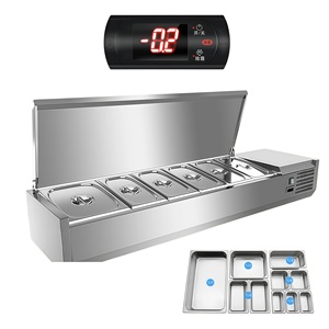 Table de préparation de pizzas réfrigérée avec congélateur sous comptoir pour cuisine professionnelle - Product Image 2