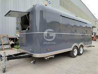 Etodevice Chariot de glaces de rue de 5 m, Camionnette mobile pour poulet rôti, Remorque alimentaire mobile, Camion mobile