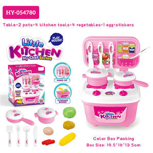 Jouets de cuisine pour enfants, ensemble de jeu d'imitation, matériau PP, sans batterie, 2 casseroles, 4 outils, 5 fruits, autocollants, cadeau éducatif précoce - Product Image 3