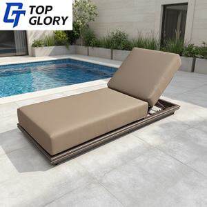 Sillas de Playa Plegables con Marco de Aluminio Moderno TG, Tumbonas para Exteriores, Muebles de Lujo para Jardín, Piscina y Patio de Hotel - Product Image 2