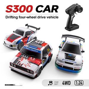 Coche RC S300 1/24, 2.4G, Alta Velocidad, Derrape, 4WD, Control Remoto, con Luz LED, Radiocontrolado, Modelo GTR de Carreras, Juguete para Niños, Regalo - Product Image 1