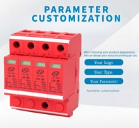 Parafoudre triphasé CA LEIHAO DC SPD sur rail DIN T2 420V 40KA pour systèmes solaires et protection contre la foudre