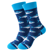 Chaussettes décontractées en coton doux à motifs graphiques amusants et variés (animaux, fruits, océan) pour hommes et femmes, idéales pour le streetwear et comme cadeau – Nouveauté 2026