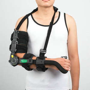 HKJD Immobilisateur médical ROM Coudière Coude Soulagement de la douleur Réglable Orthopédique Post Op Réglable Coudière articulée - Product Image 1