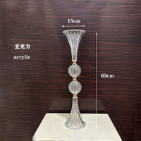 Acrylique Transparent Vase Table Fleur Stand Centres De Table De Mariage Fleur Titulaire Props Partie Événement Table Décoration