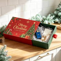 Boîte cadeau de Noël personnalisable en forme d'avion pour flacon de parfum, style tiroir, avec estampage doré, pour coffret cadeau de parfum