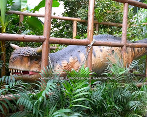 Parc de dinosaures, dinosaure animatronique grandeur nature, Carnotaure pour parc de dinosaures - Product Image 5