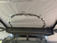 DrunkenXp Nouveauté Auvent latéral de voiture autoportant avec bras extensible de 1,5 m à 2,2 m, éclairage LED 3 couleurs et trou de fermeture éclair en D