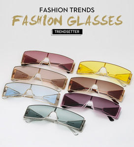 Nouvelles Lunettes de Soleil Tendance à Monture Carrée UV400 Demi-cerclées Légères Unisexe Articles de Mode Populaires en Ligne Similaires aux Lunettes de Soleil d'Internet - Product Image 1