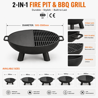 Barbecue au charbon de bois robuste pour la maison, grand réchaud portable multifonctionnel pour terrasse et jardin