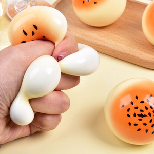Jouet Squishy en TPR Liquide, Simulation Œuf et Pâtisserie, Jouet Anti-Stress à Rebond Lent avec Chaîne - Product Image 2