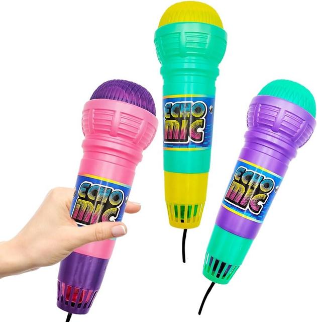 Children's Plastic Echo Microphone Toy-Retro Design for Singing & Speech Development Early Learning
