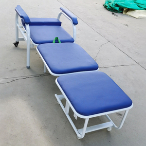 เตียงผู้ป่วยปรับระดับได้ พับเก็บได้ เก้าอี้เฝ้าไข้เหล็ก พับได้ - Product Image 5