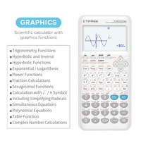 Calculatrice graphique scientifique pour programme scolaire, idéale pour l'ingénierie et les mathématiques avancées, alimentée par piles avec fonction calendrier