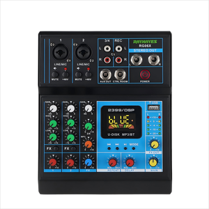 Nouvelle Arrivée Multi Fonctions 48V Live Streaming Gaming USB <span class=keywords><strong>Audio</strong></span> Mixer Carte Son avec Effets Sonores pour Console Numérique DJ Mixer - Product Image 1