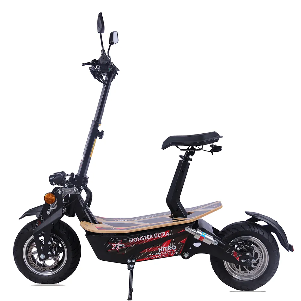 1600w Hub Motor Traseira sem cadeia Drive Scooter elétrico para adultos