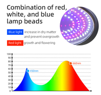 Lampe UFO pour serre à orchidées, LED bleue et violette, étanche, pour la croissance des plantes