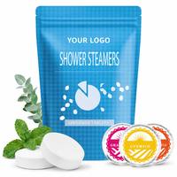 Lot de 6/12 Pastilles de Douche Effervescentes Naturelles, Véganes et Biologiques, pour Bain et Douche, Ensemble d'Aromathérapie