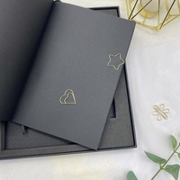 Bloc-notes en cuir personnalisé, A5, noir, avec logo personnalisé