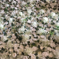 Toile de fond pour événements d'anniversaire, fleurs artificielles en soie blanche, décor vert, mur de fleurs de mariage 3D
