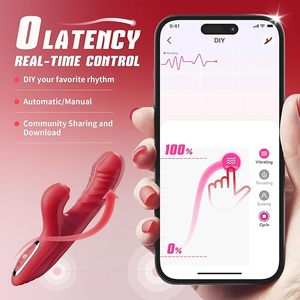 Giá tốt nhất app điều khiển có thể thu vào kính thiên văn dildo 5 vỗ nhiệt 10 tần số <span class=keywords><strong>Vibrator</strong></span> 7 lực đẩy G tại chỗ <span class=keywords><strong>Vibrator</strong></span> - Product Image 6