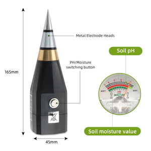 PH et <span class=keywords><strong>humidimètre</strong></span> du sol 2-en-1 ~ Testeur précis pour la surveillance de l'état du sol dans les fermes et les serres - Product Image 3