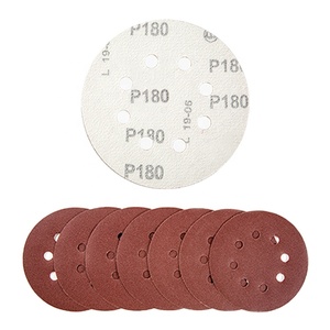 6 इंच हुक और लूप ग्राइंडिंग डिस्क एल्यूमीनियम ऑक्साइड लाल सैंडपेपर सैंडिंग डिस्क पॉलिशिंग लकड़ी के लिए - Product Image 2