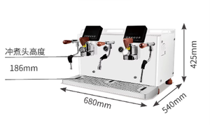 Nouvelle machine à café expresso semi-automatique italienne à double tête pour restaurant, modèle ZH-620S, usage commercial - Product Image 5