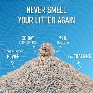Litière pour chat en fibres de pois biodégradable et écologique, agglomération rapide, sans poussière, jetable aux toilettes, vente en gros - Product Image 2
