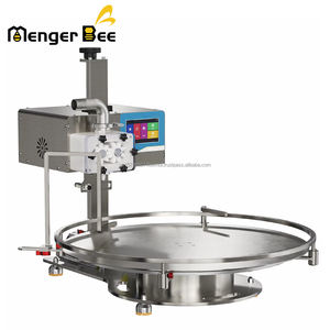 Machine de remplissage de miel à disque rotatif Machine de table rotative de remplissage d'huile comestible de miel de bouteille Harge - Product Image 1
