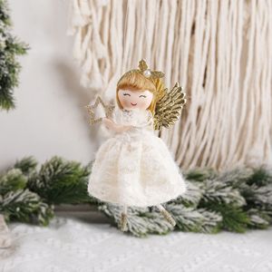 <span class=keywords><strong>Decorazioni</strong></span> <span class=keywords><strong>Natalizie</strong></span> a Forma di Angelo e Nuova Fascia Traforata con Gonna, Ornamenti per Albero di Natale, Piccoli Ciondoli per Casa e Feste - Product Image 2