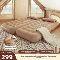 Nouveaux matelas gonflables automatiques modernes 2026 pour camping extérieur, tapis de sol pliables pour tente, matelas de couchage floqués pour la maison
