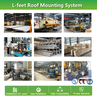 Support de montage de panneau solaire en forme de L, vis à double tête, système de fixation L-Feet pour toiture métallique et toiture en tôle