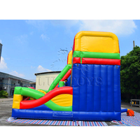 Parcours d'obstacles gonflable commercial avec toboggan, jeu d'escalade gonflable coloré pour enfants, aire de jeux extérieure