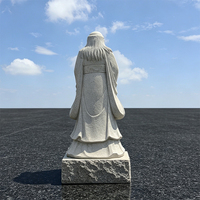 Statue en granit de Lao Tzu, ancêtre taoïste, sculpture de Laozi pour la décoration des temples, cours et jardins – Offre spéciale