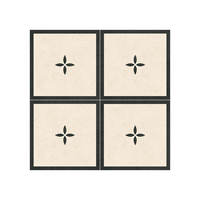 Vente d'usine : Mosaïque 200x200mm motif floral, briques rétro en faïence, petites formes géométriques, couleurs assorties pour salle de bain