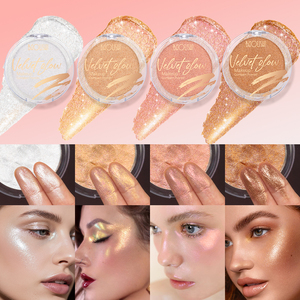 <span class=keywords><strong>Paleta</strong></span> de polvo resaltador de brillo monocromático <span class=keywords><strong>iluminador</strong></span> de contorno de brillo polarizado duradero iluminar resaltar cosméticos de maquillaje - Product Image 2