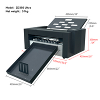Cortadora de Tarjetas de Visita ZD350 Ultra con Alimentación Automática, Plotter de Corte de Etiquetas, Máquina de Corte de Papel y Cartón de Alta Velocidad para 400gsm