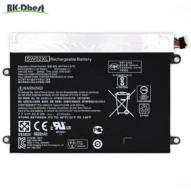 Factory Wholesale High Quality SW02XL Laptop Battery for HP Notebook X2 Series